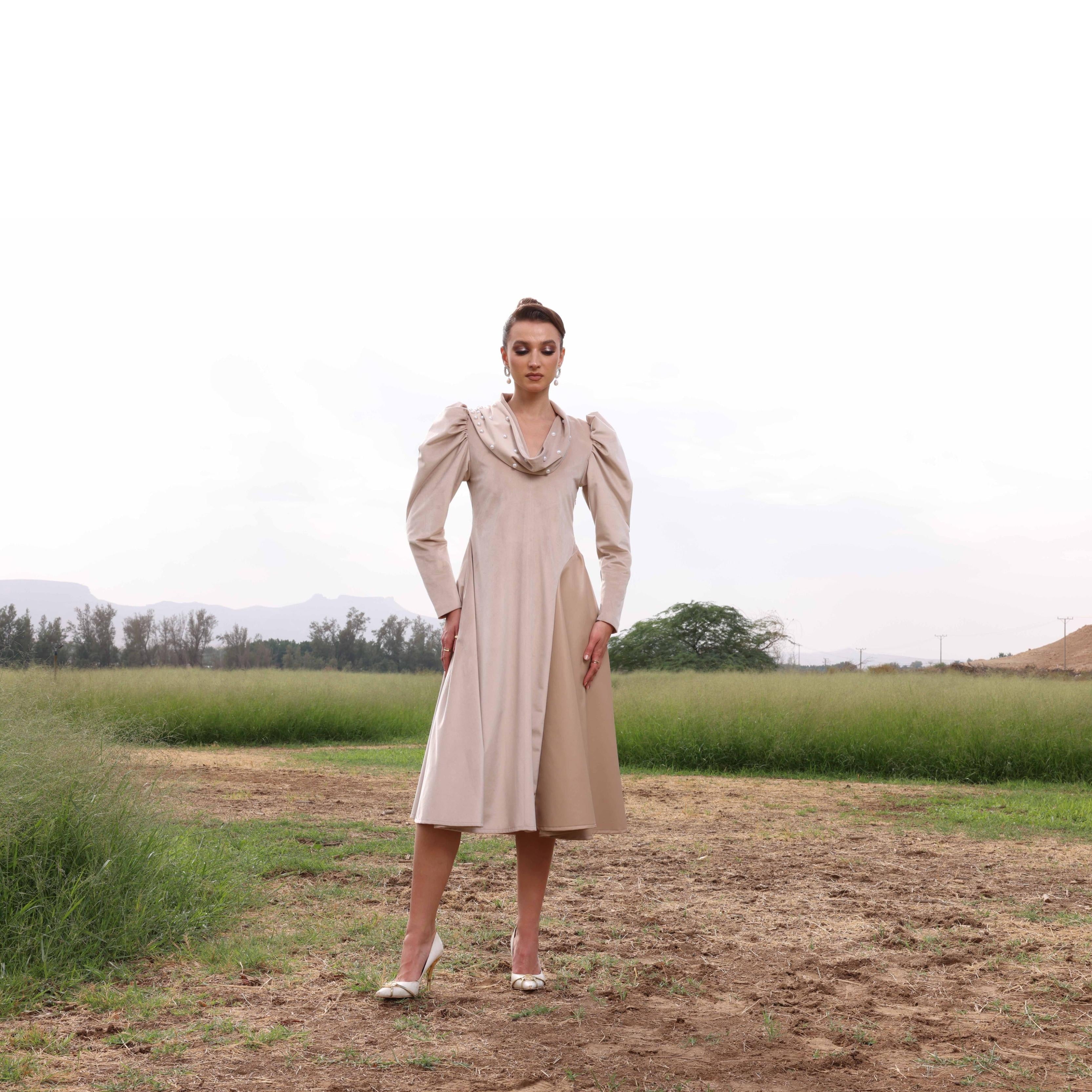 BEIGE DRESS